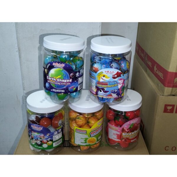 [ 10g x 30pcs ] Soft Gummy Ball [ Shark / Billiards / Mango / Strawberry / Earth ] Halal