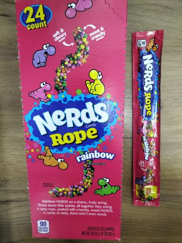 [ 26g x 24pkt ] Nerds Rope Rainbow Candy [ Pink ]