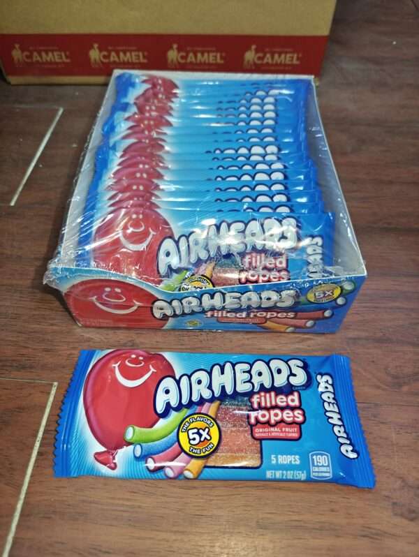 [ 57g x 18pkt ] AirHeads Filled Ropes ( 5X Flavors )