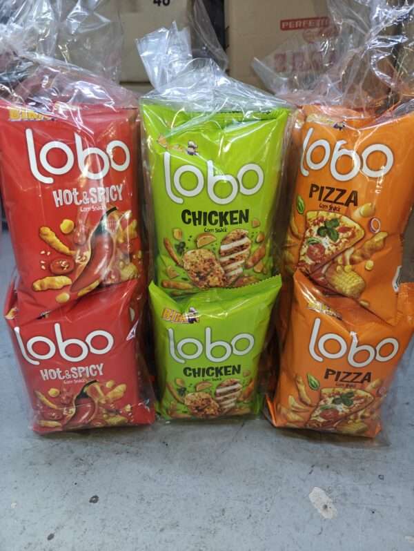 [ 40g x 10pkt ] Bika Lobo Corn Snack [ Chicken / Pizza / HotSpicy ]