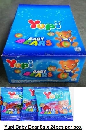 [ 8g x 24 mini-sachets ] Yupi Gummy Bear [ Halal ]