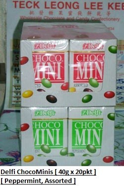 [ 40g x 20pkts ] Delfi Choco-Minis [Peppermint / Assorted] Halal