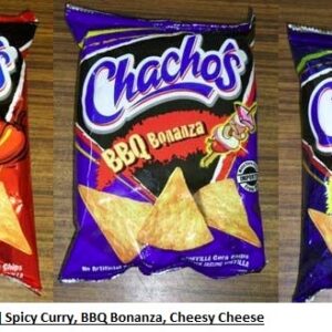 [ 80g x 10pkts ] Chachos [Spicy Curry / BBQ Bonanza / Cheese] Halal