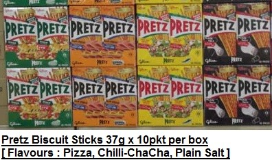 [ 31g x 10packs ] Pretz [Pizza / BBQ Chicken / Original / Sour Cream ] Halal