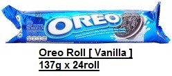 [ 119.6g x 24rolls ] Oreo Roll [ Vanilla ] Halal