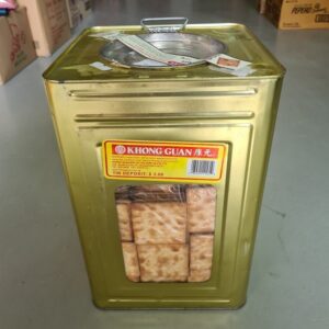 Plain Biscuit Cracker 3kg with Metal Container
