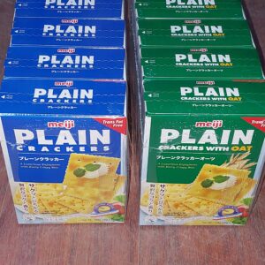 [ 104g x 6 boxes ] Meiji Plain Biscuits Original / Oat [ 26g x 4 sachets per box ]