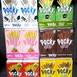 [10pkt] Pocky Sticks [Chocolate/Strawberry/ChocoBanana/WhiteCookie/DoubleChoc/GreenTea] Halal (44g/42g/42g/40g/47g/35g)