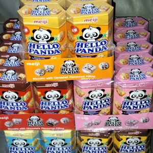[ 50g x 10pkts ] Meiji Hello Panda [Chocolate / Strawberry / Milk / Double Choc / Caramel ] Halal ( Singapore )