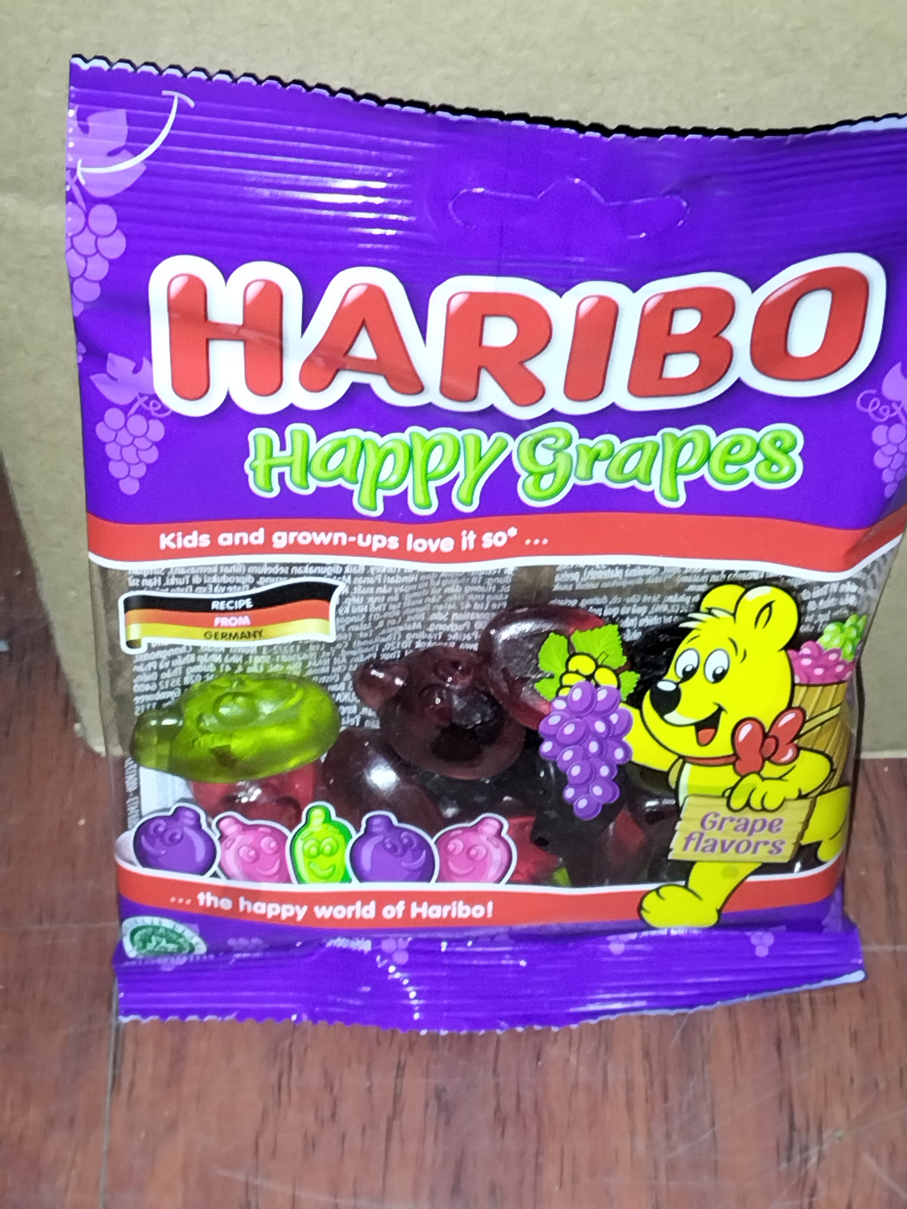 [80g x 10pkt] Haribo Happy-Grapes [ Halal ]