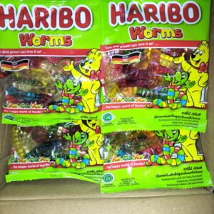 [ 80g x 10pkt ] Haribo Worms Gummy [ Halal ]