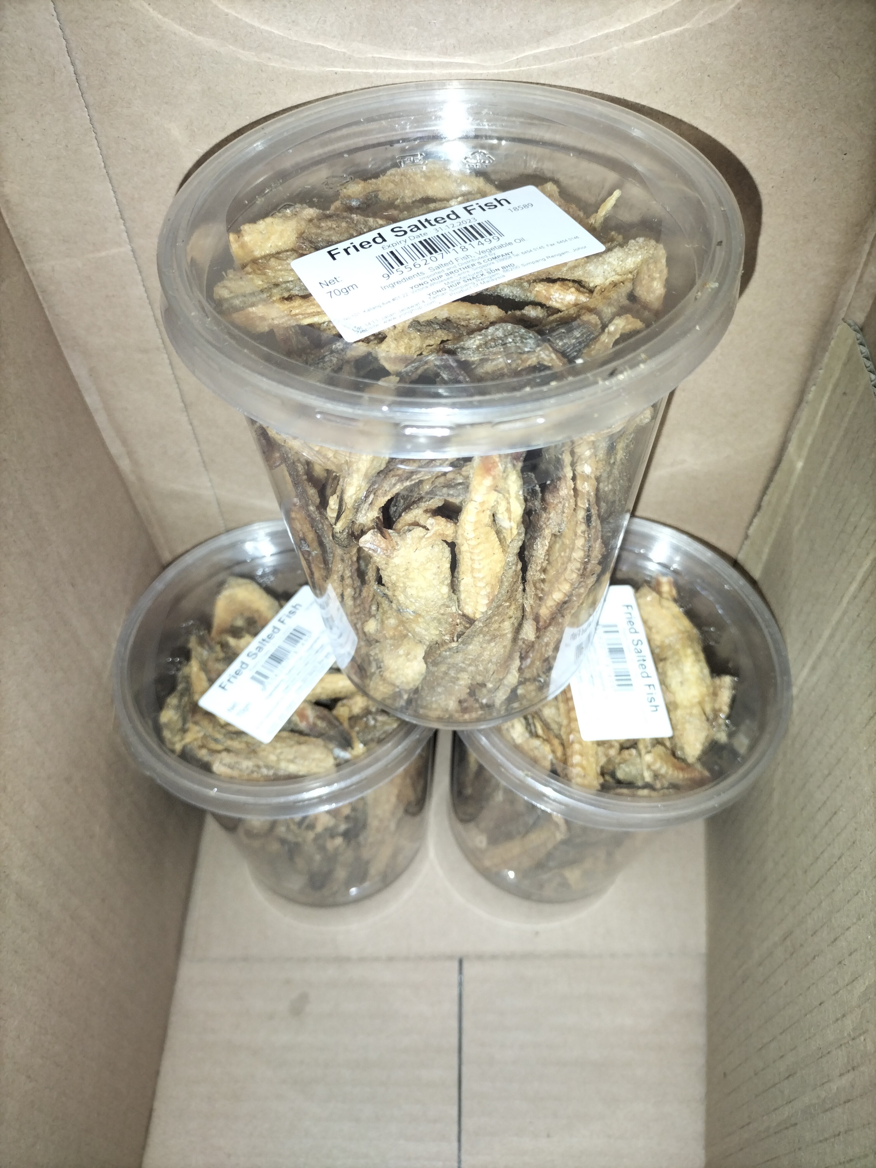 [ 70g x 3 Tubs ] YongHup Fried Salted Fish