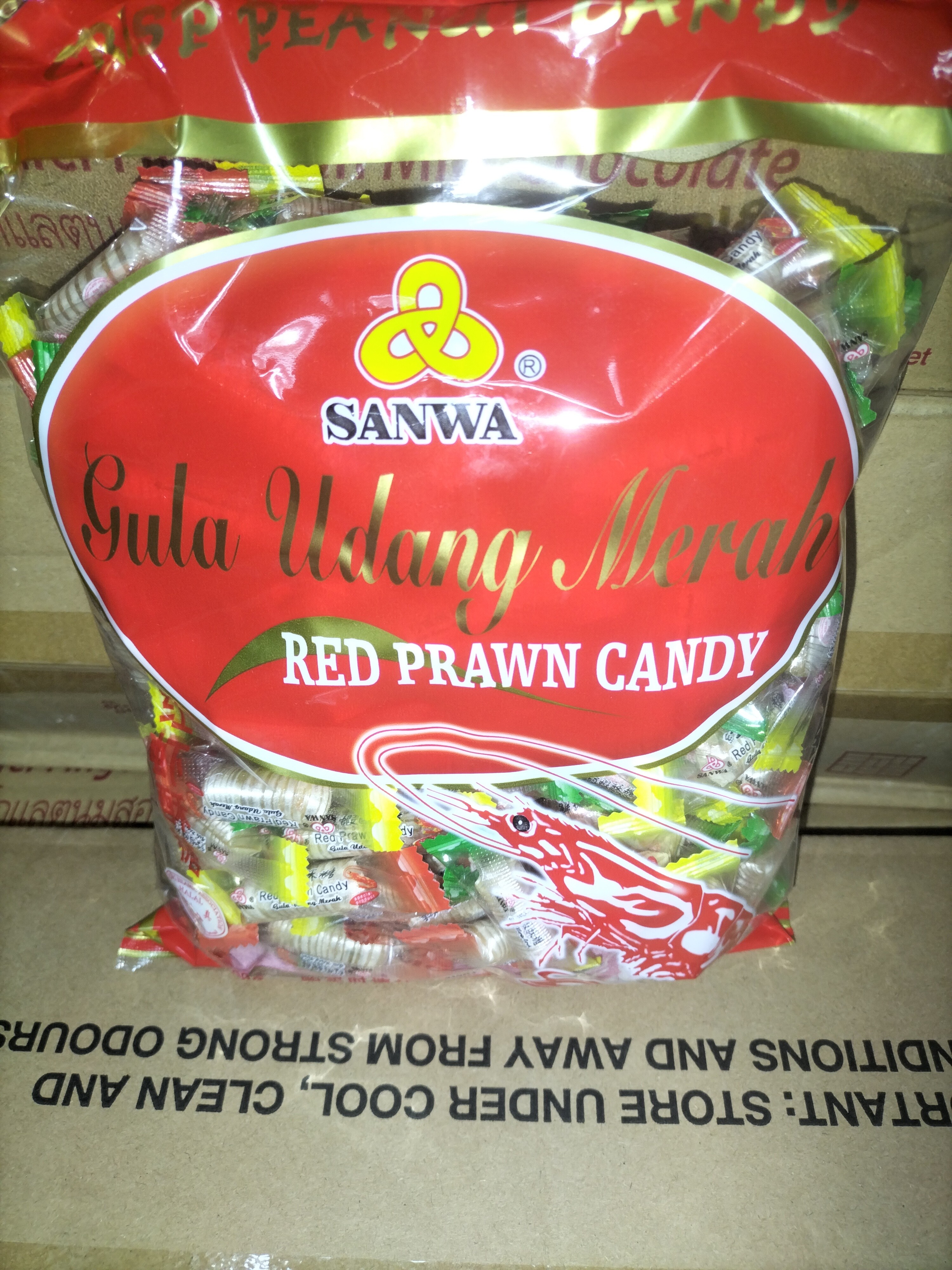 [ 700g ] Red Prawn Candy ( Peanut )